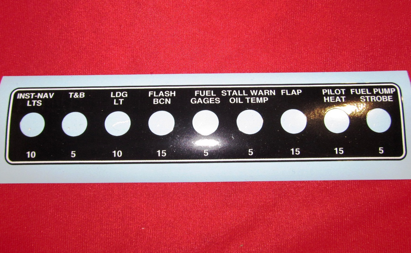 Placard - Fuse Panel
