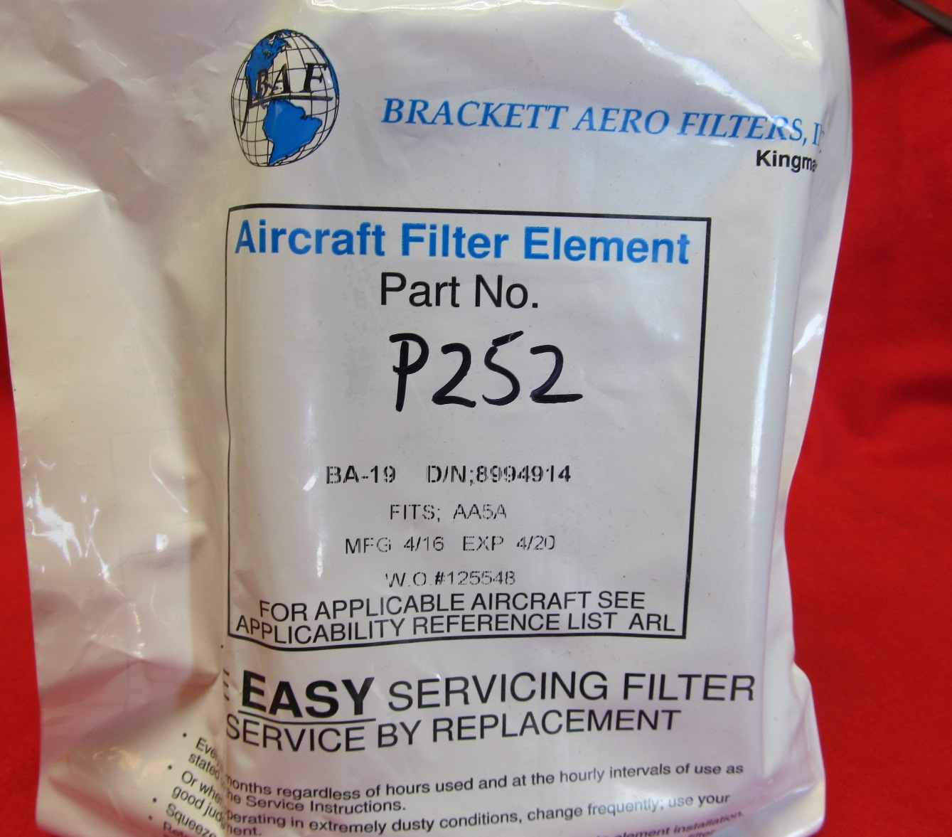 Air Filter 1975 AA5 & AA5A